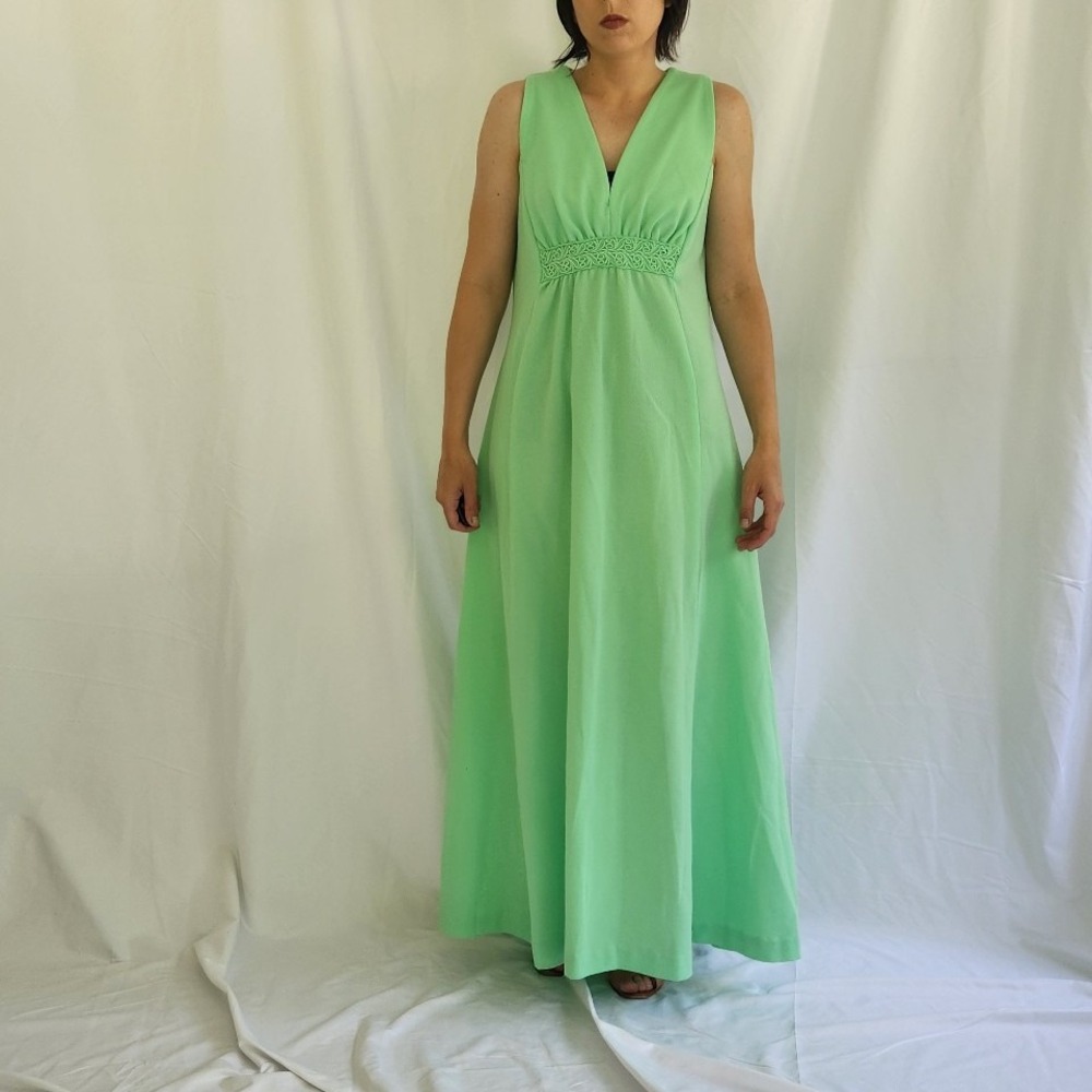 70s Seafoam Green Dress and‎ Jacket